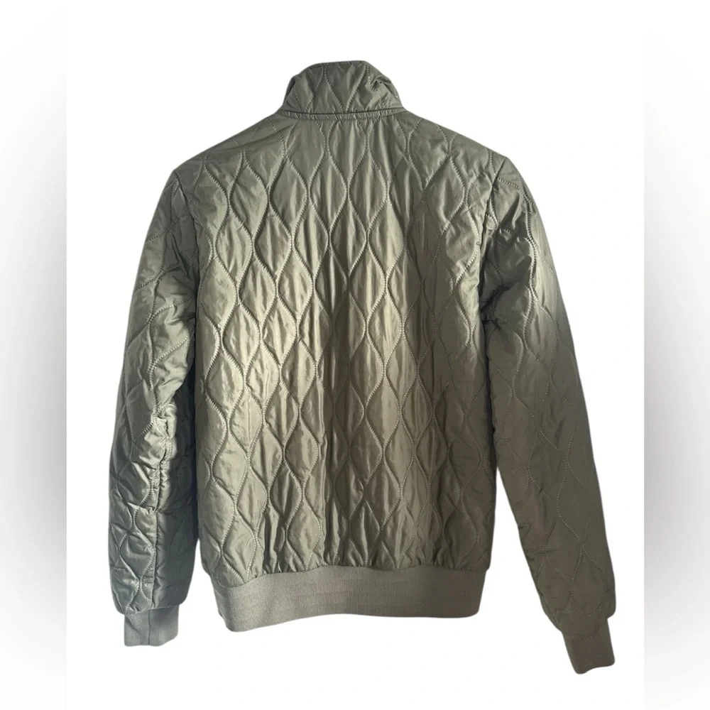 Nike Women's Olive and Blue Quilted Bomber Jacket sz: Medium - Picture 3 of 8